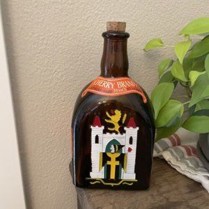 Vintage Embossed & Hand Painted Anton Riemerschmid Bottle Munchen, Germany 0.7L